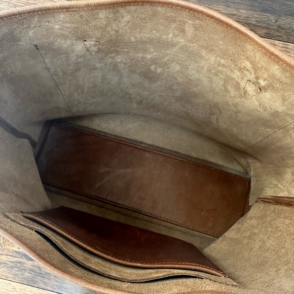 Whipping Post WP Standard Oversized Tan Leather Tote- VGUC - Picture 11 of 11